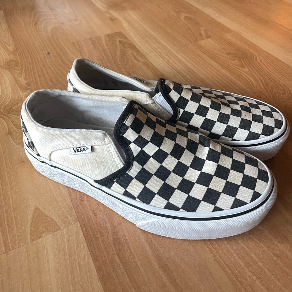 Platform checkered Vans